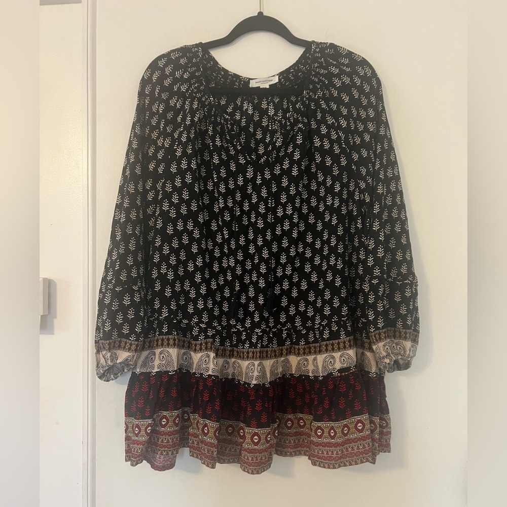 beachlunchlounge boho flowy tunic Blouse size M (A200)